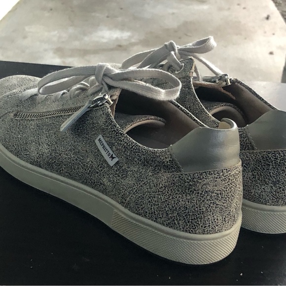 Mephisto Monia Womens Black Gray Leather  Lace-Up Low-Top Zip Sneakers Size 8 - Picture 9 of 14